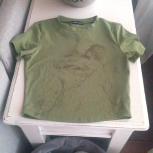 Shein green angel top